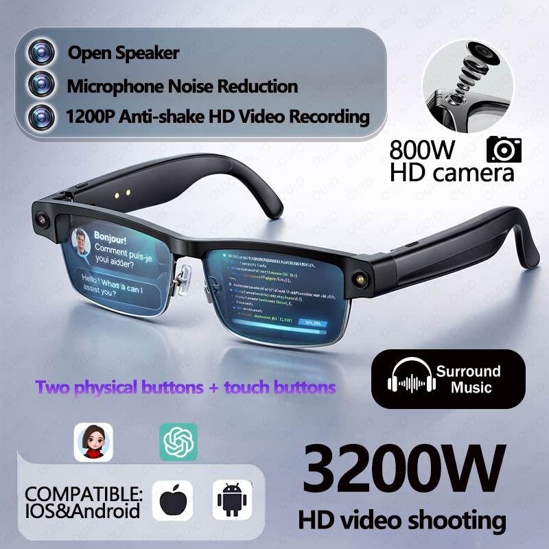 Smart Glasses Lens - Al Smart Photo Glasses 800W Camera