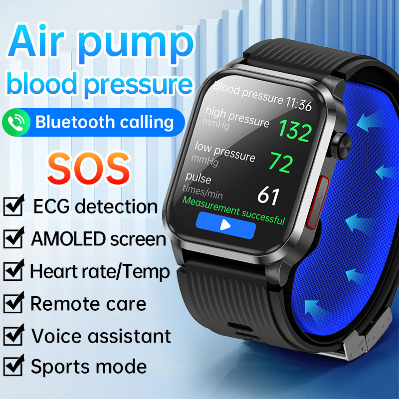 P300pro BT Call Air Pump Airba - Fall Detection Watch review and price