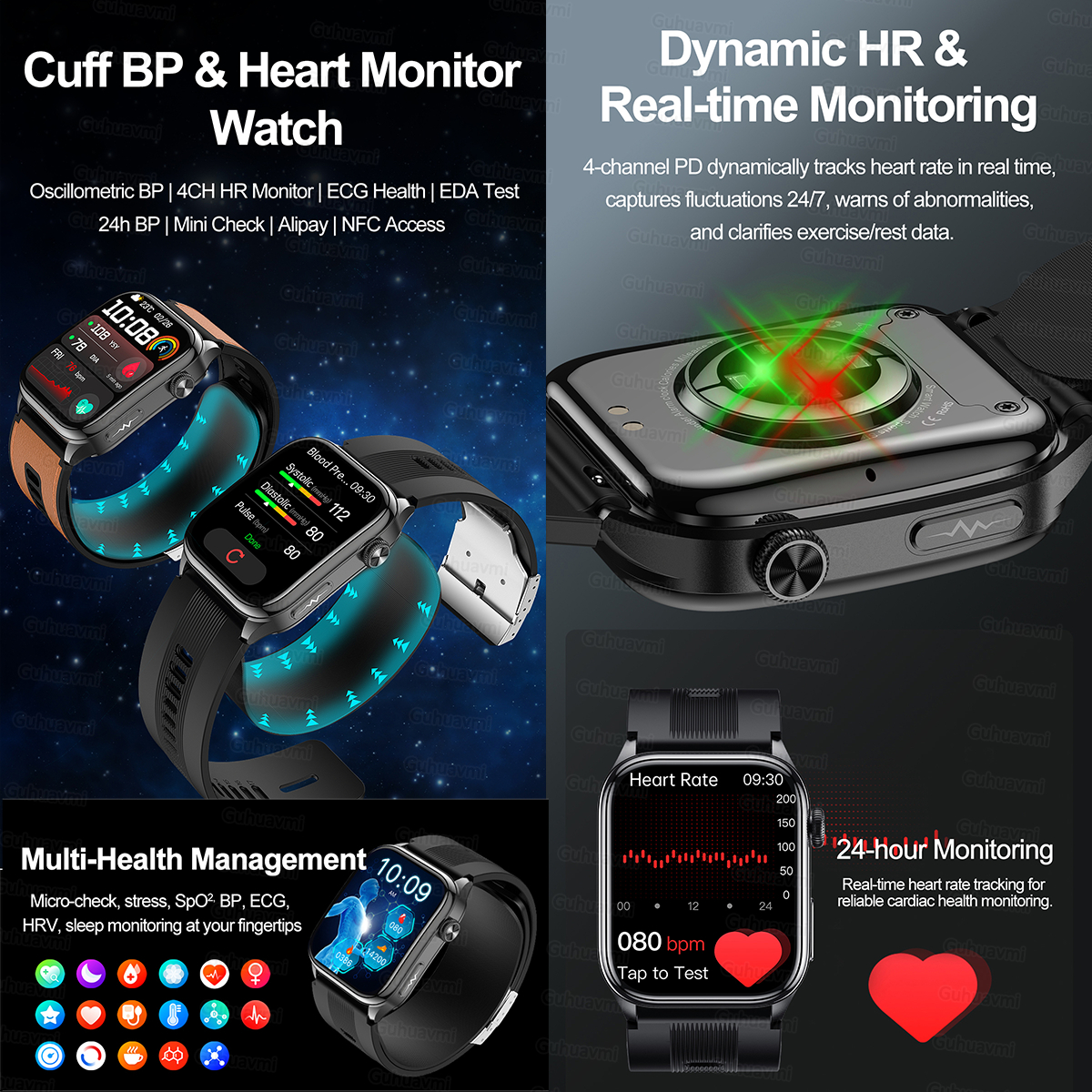 Sapphire Smartwatch AMOLED Scr - Fall Detection Watch review and price