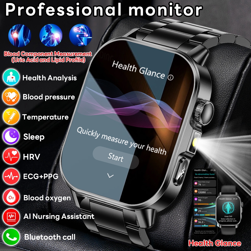 2026 New Model Uric Acid & Lip - Fall Detection Watch review and price