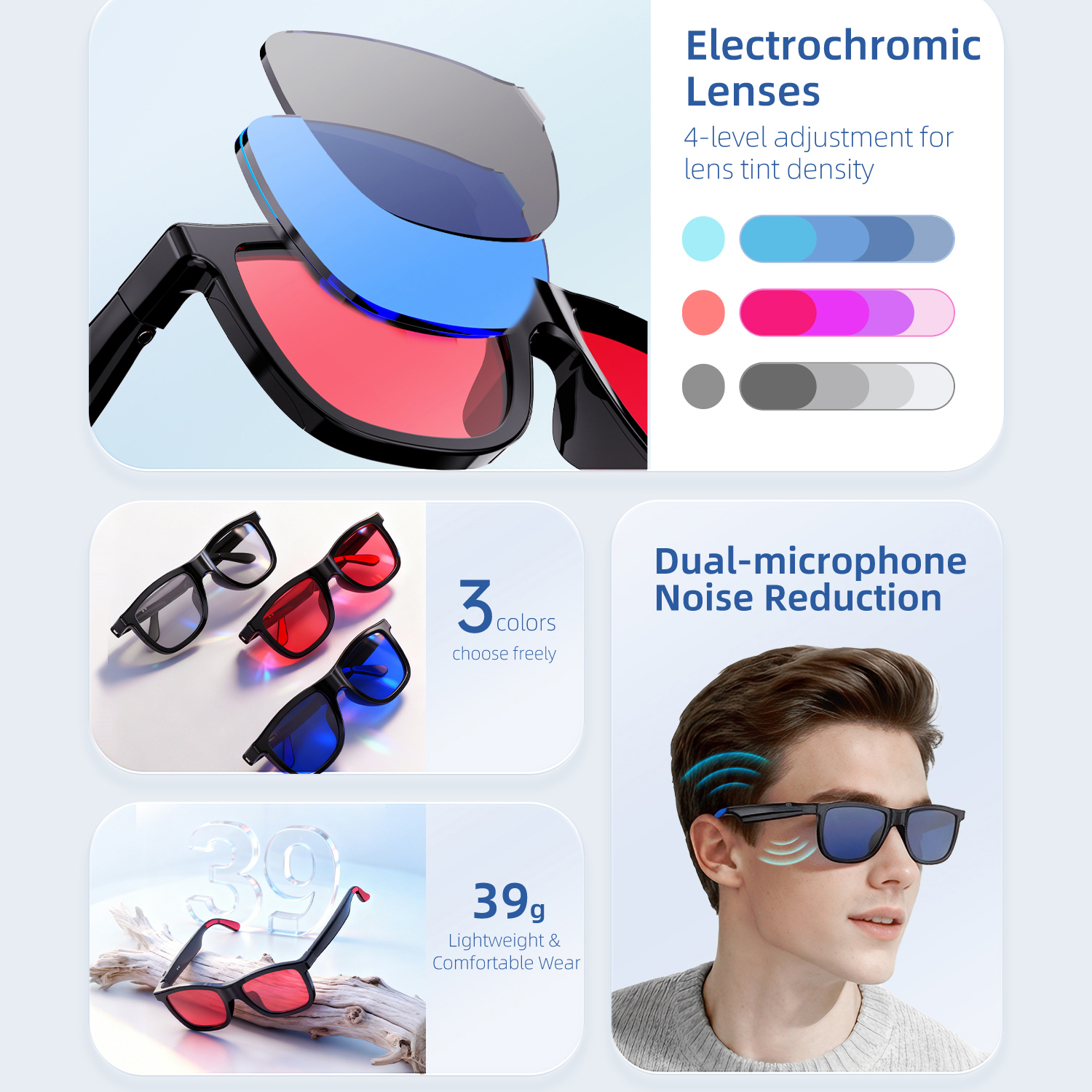 New AI Audio Glasses Electroch - Smart Glasses Lens review and price