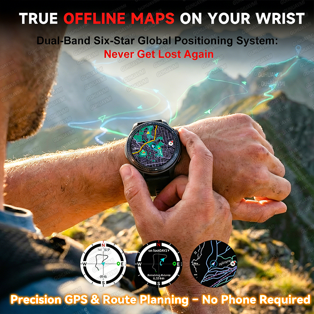 NEW 4G Memory GPS Offline Map  - Fall Detection Watch review and price