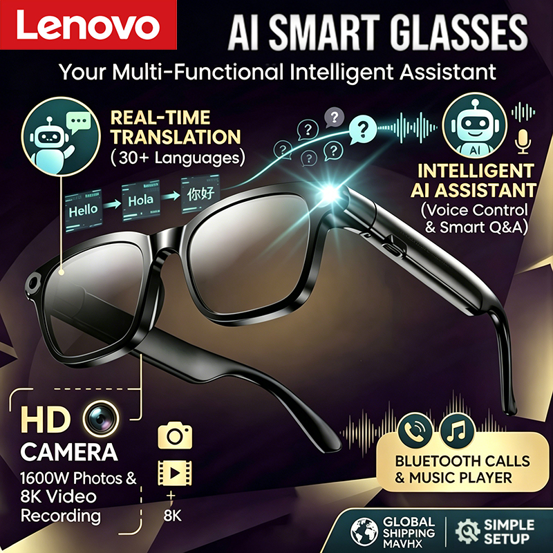 Lenovo 1600MP Camera 8K HD Sma - Smart Glasses Lens review and price