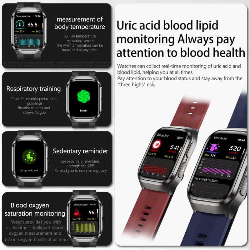 2026 New Blood Pressure Air Pu - Fall Detection Watch review and price